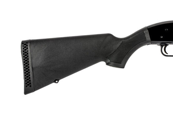 Mossberg synthetic Mossberg 88 is an 18.5" 12 gauge shotgun with a honeycombed shock absorbing buffer
